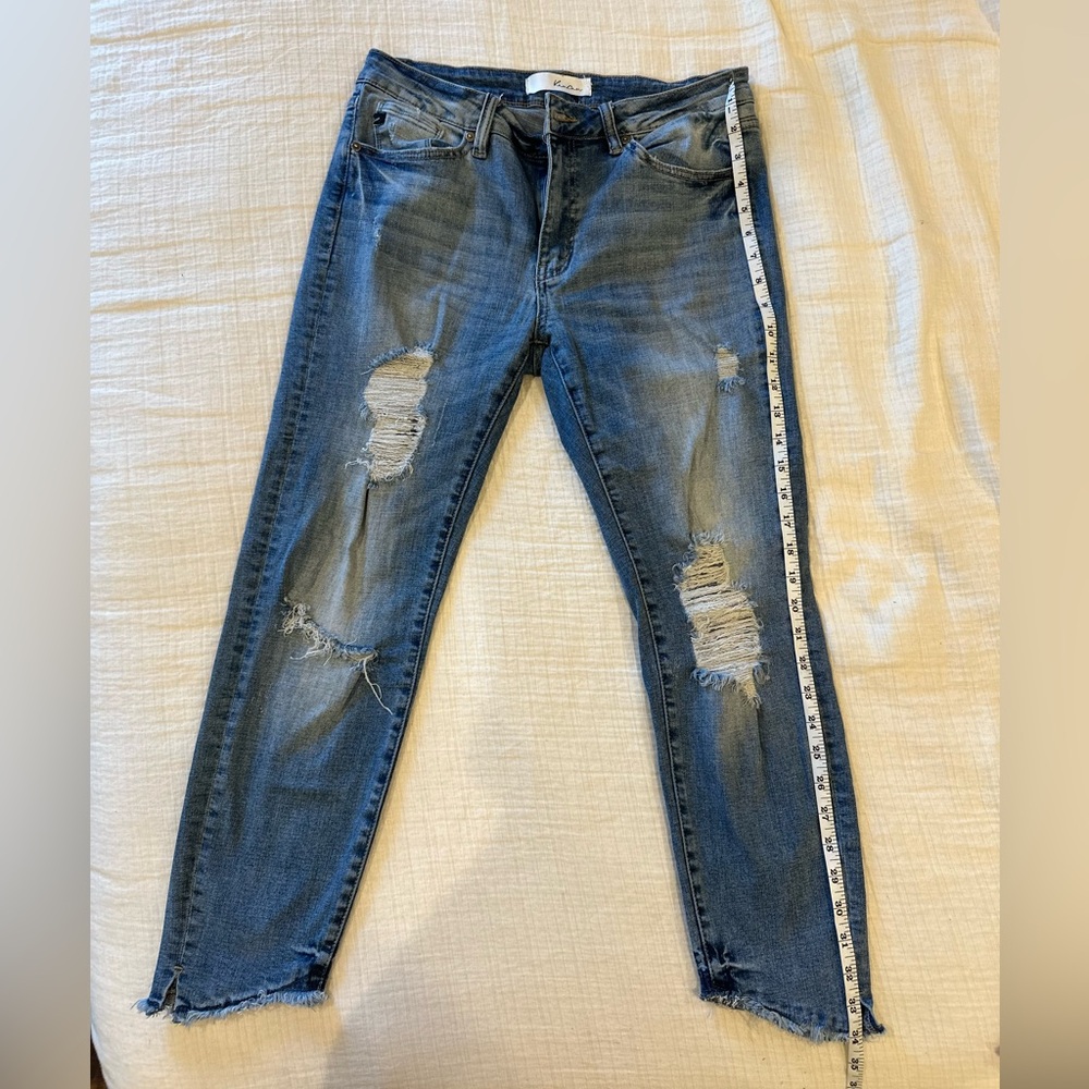 KanCan Faded Blue Ripped Skinny Jeans